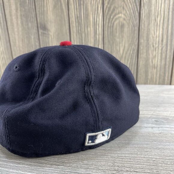 Anaheim Angels Hat Fitted Mens 7 1/8 Blue Plain Logo New Era MLB Baseball Cap - Picture 7 of 16